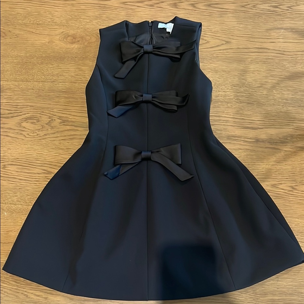 Elegant Black Kids Dress with Bows